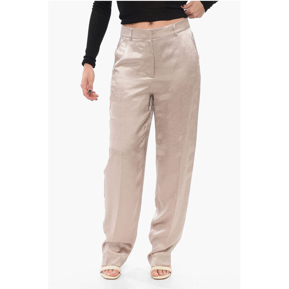 Krizia Satin Pleated Pants