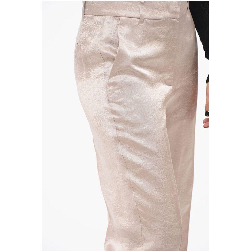 Krizia Satin Pleated Pants - Image 3