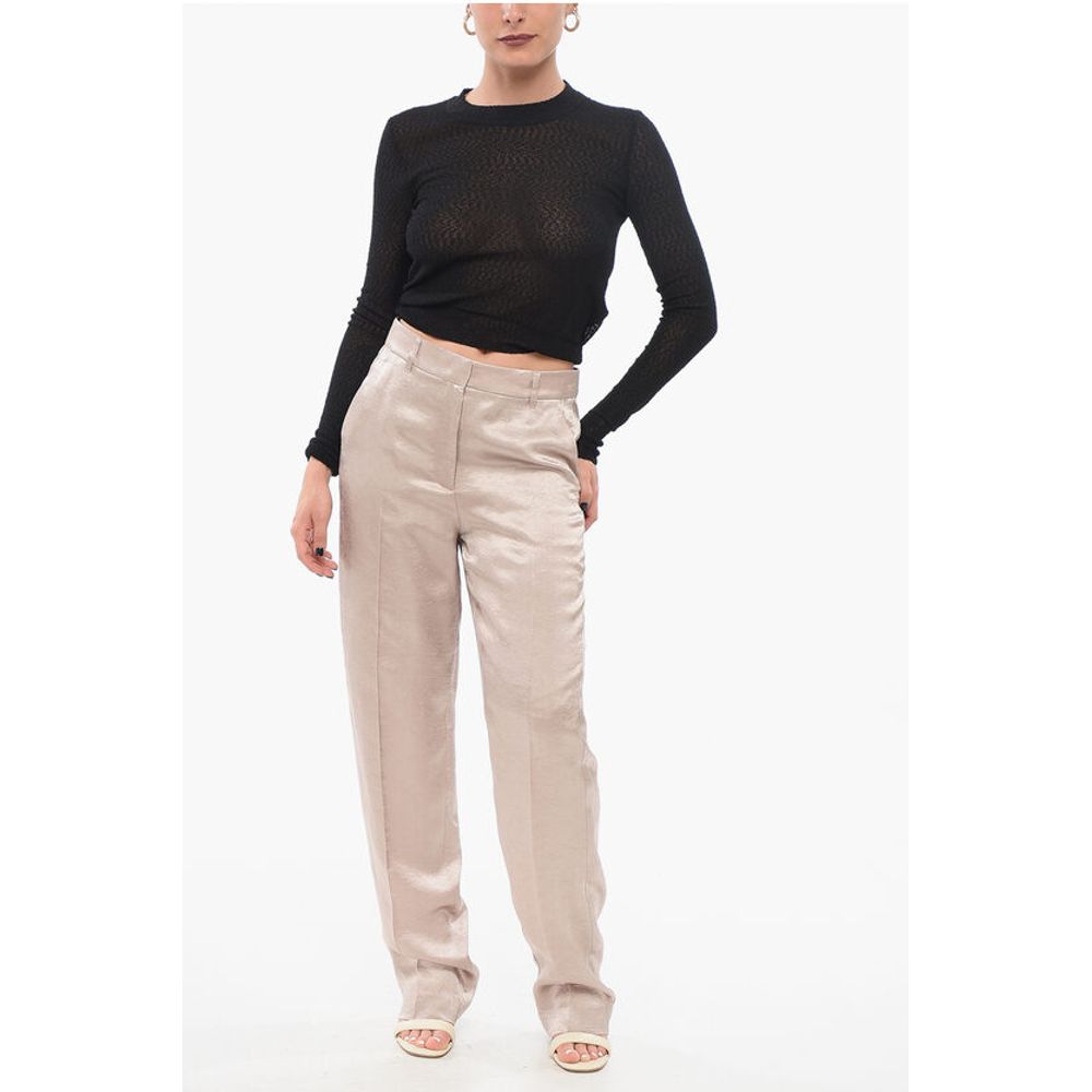 Krizia Satin Pleated Pants - Image 4