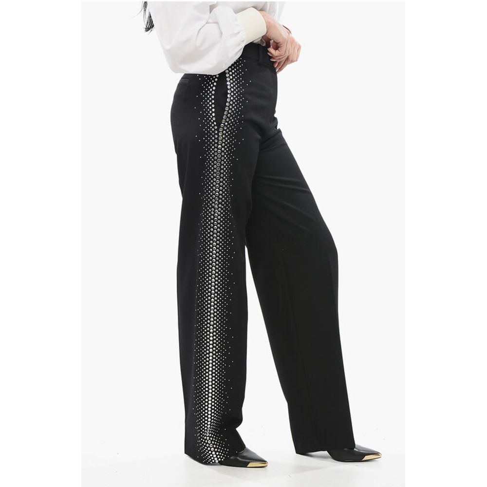 The Attico Jagger Wide-leg Pants with Rhinestones - Image 3