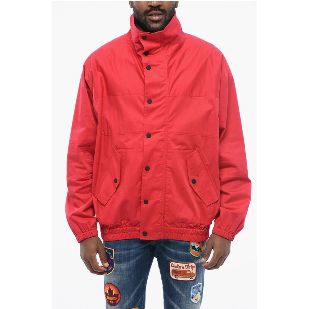 Dsquared² Cotton Blend Windbreaker with Back Embossed Logo
