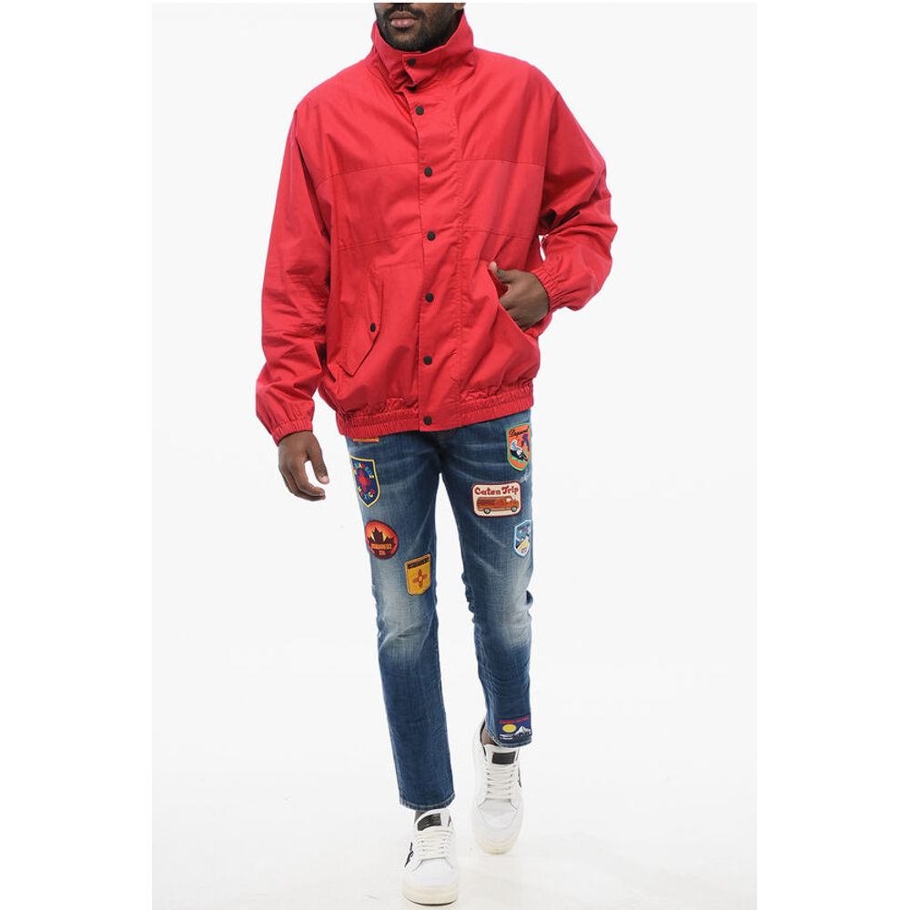 Dsquared² Cotton Blend Windbreaker with Back Embossed Logo - Image 4