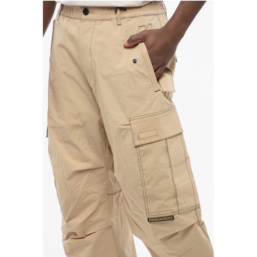 Dsquared² Stretch Cotton CONTRAST Cargo Pants with Visible Stitchings - Image 2