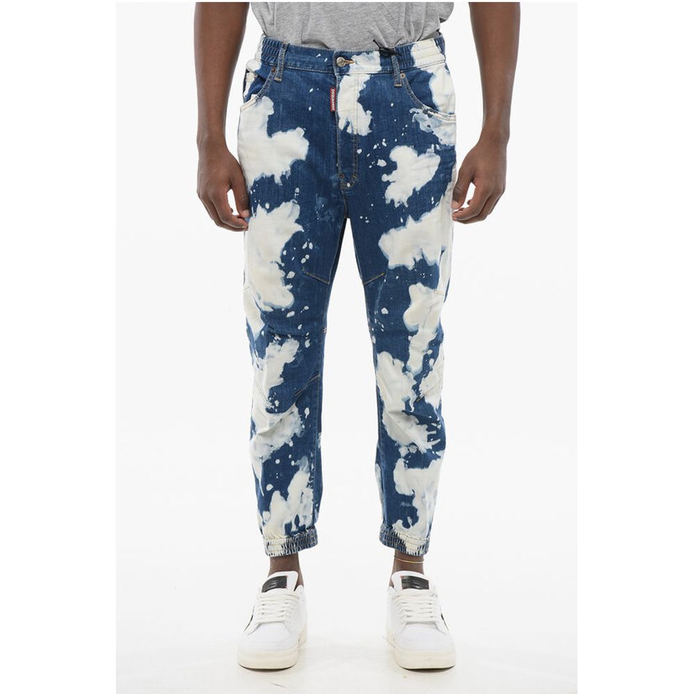 Dsquared² Tie Dye Combat Fit Denims with Elastic Cuffs