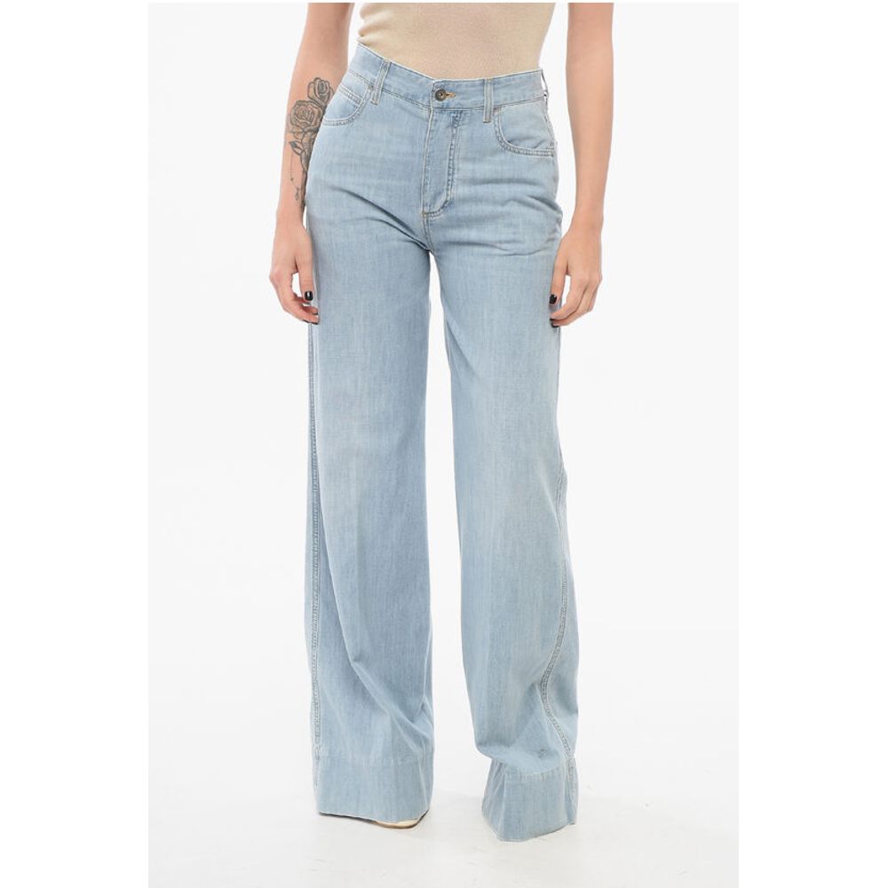 Bottega Veneta Light-washed Wide Leg Denims 30cm - Image 5
