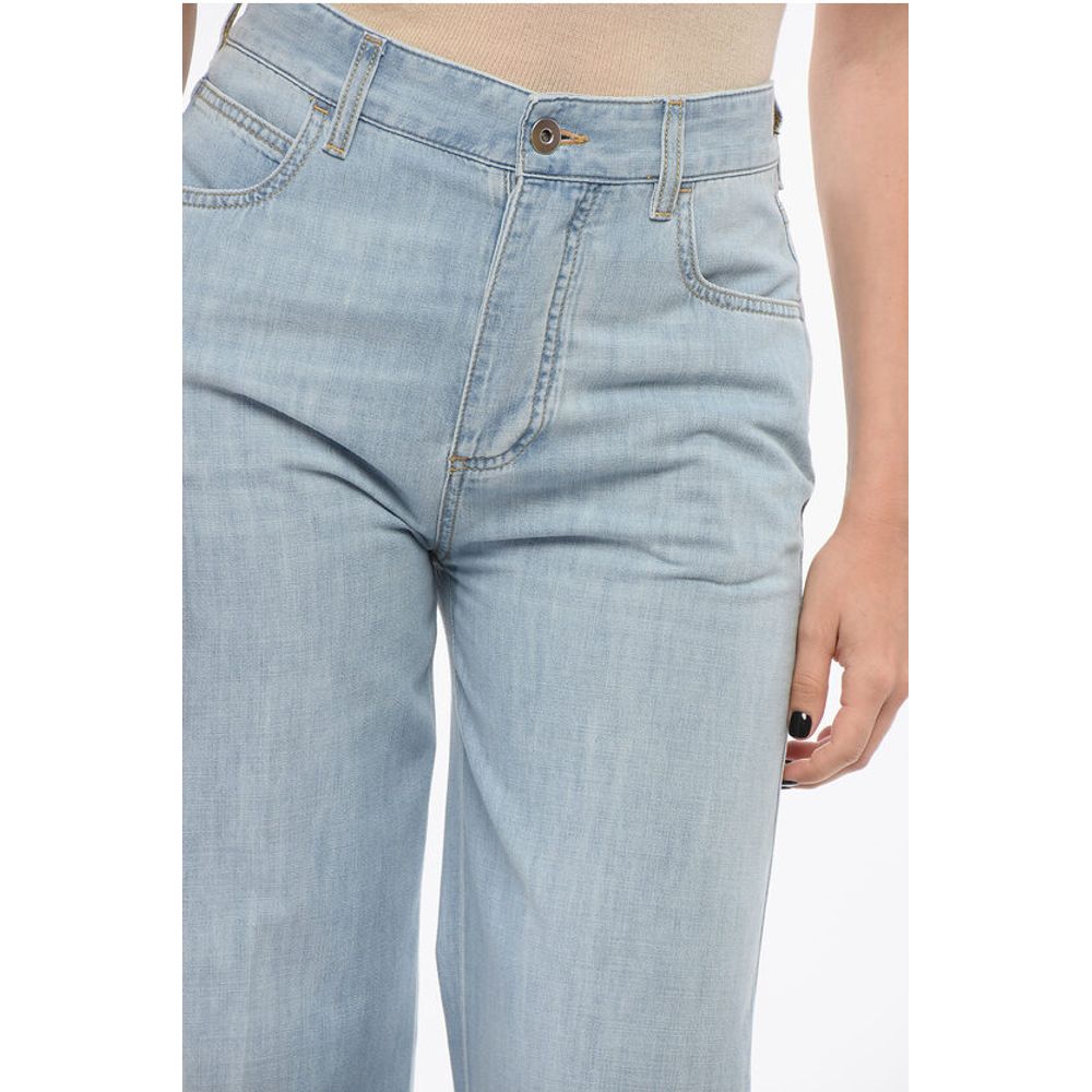 Bottega Veneta Light-washed Wide Leg Denims 30cm - Image 7