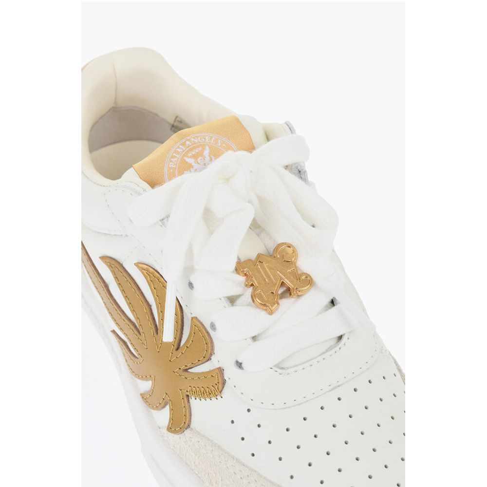 Palm Angels Leather UNIVERSITY Low-Top Sneakers - Image 4
