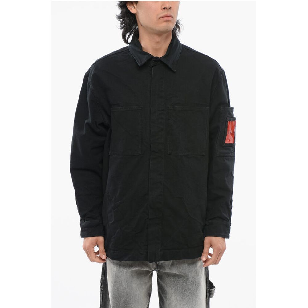 44 Label Group Multipocketed Denim Jacket with Snap Buttons