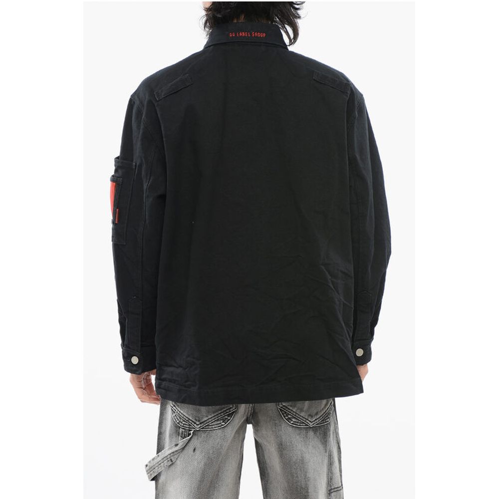 44 Label Group Multipocketed Denim Jacket with Snap Buttons - Image 2