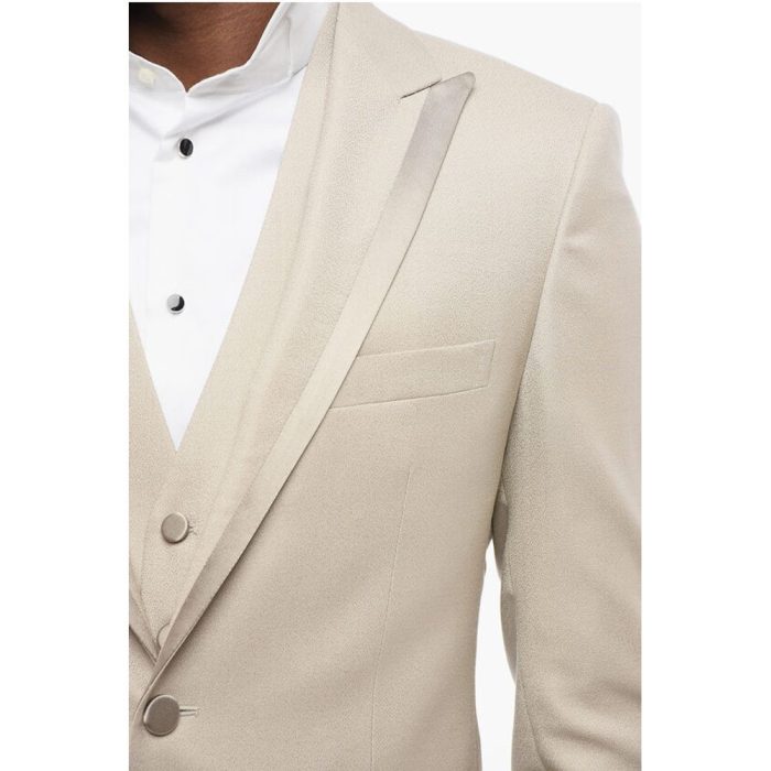 Tagliatore 3-Piece Suit with Satin Peak Lapel - Image 3