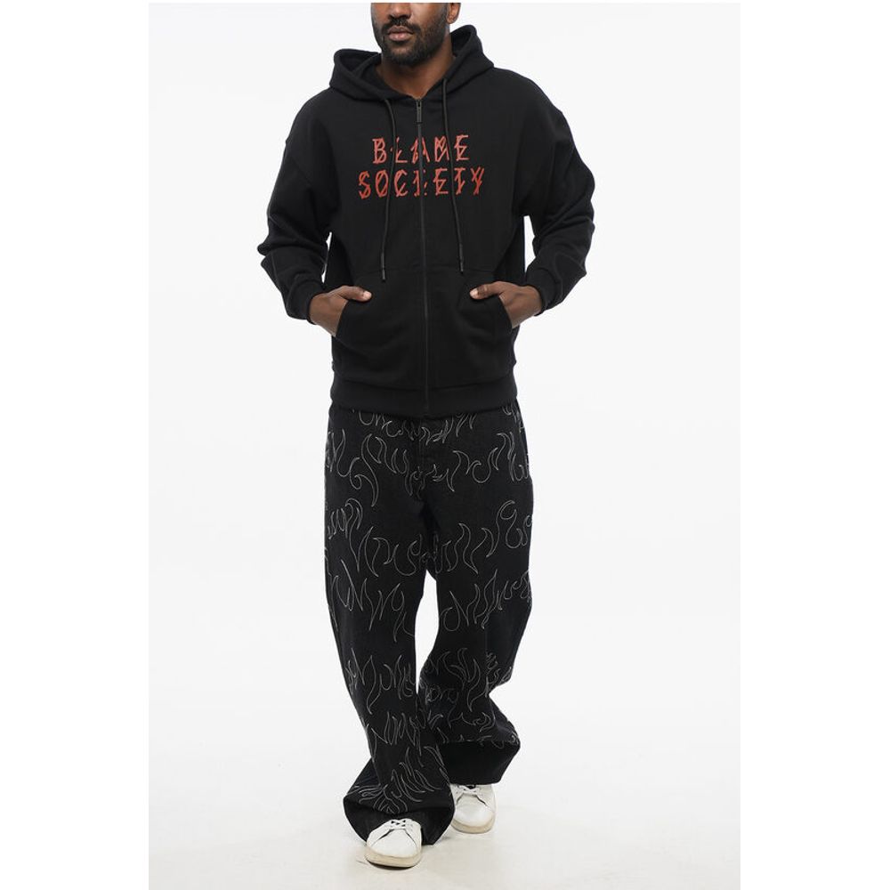 44 Label Group Printed Brushed Cotton BLAME SOCIETY Sweatshirt - Image 4