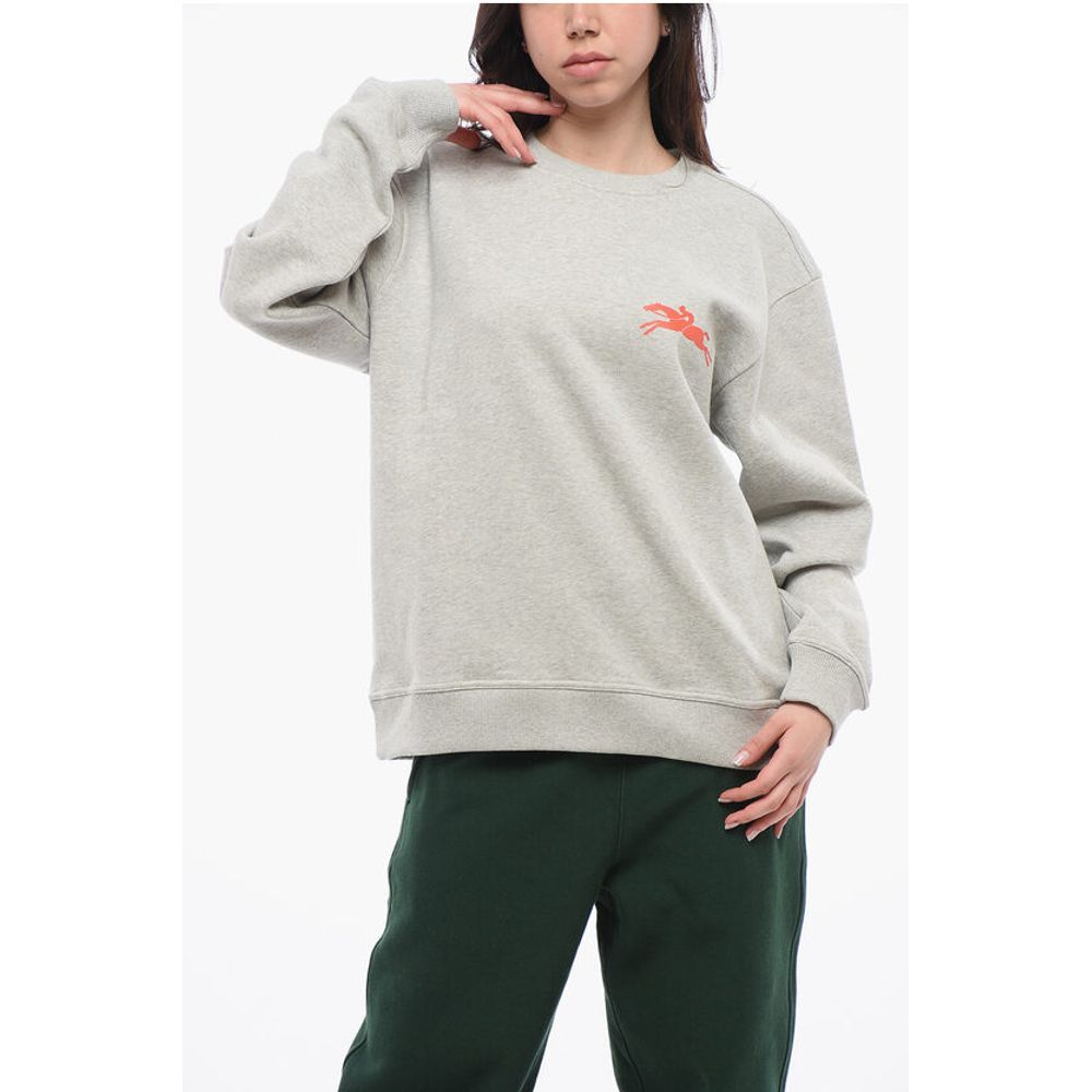 Longchamp ROBERT INDIANA Fleeced-Cotton Crew-Neck Sweatshirt with Maxi