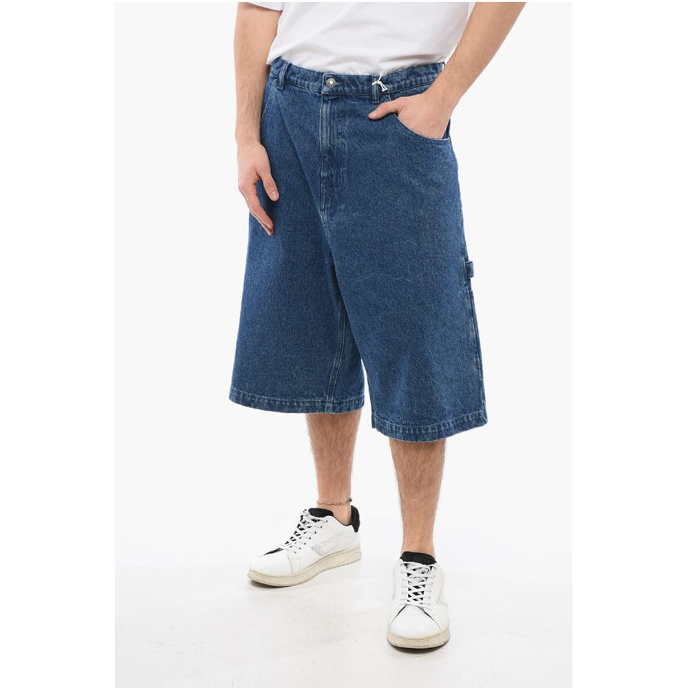 Sky High Farm Baggy Fit Shorts with Logoed Button