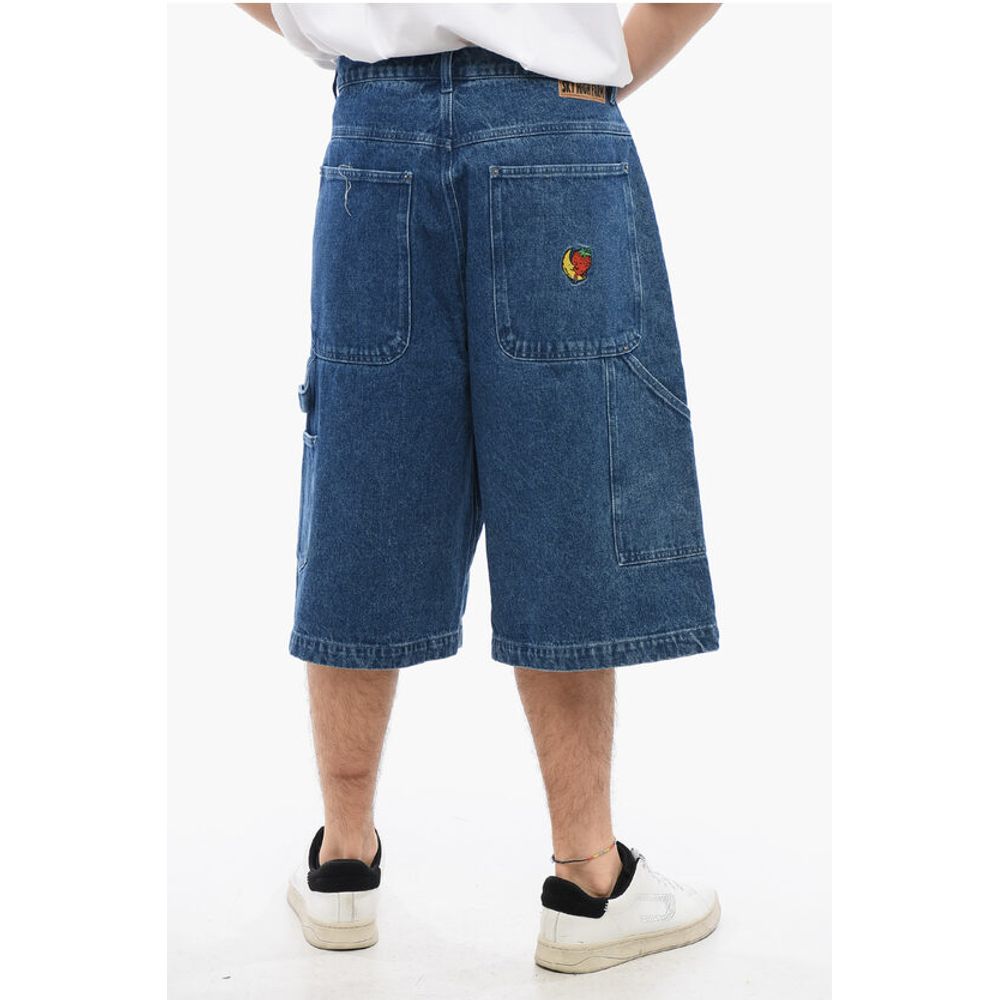 Sky High Farm Baggy Fit Shorts with Logoed Button - Image 4