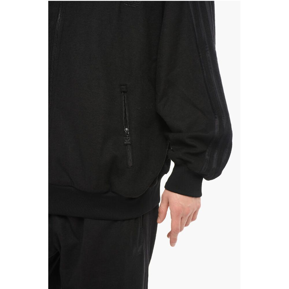 Adidas Solid Color Mock Neck Sweatshirt with Tone On Tone Details - Image 3