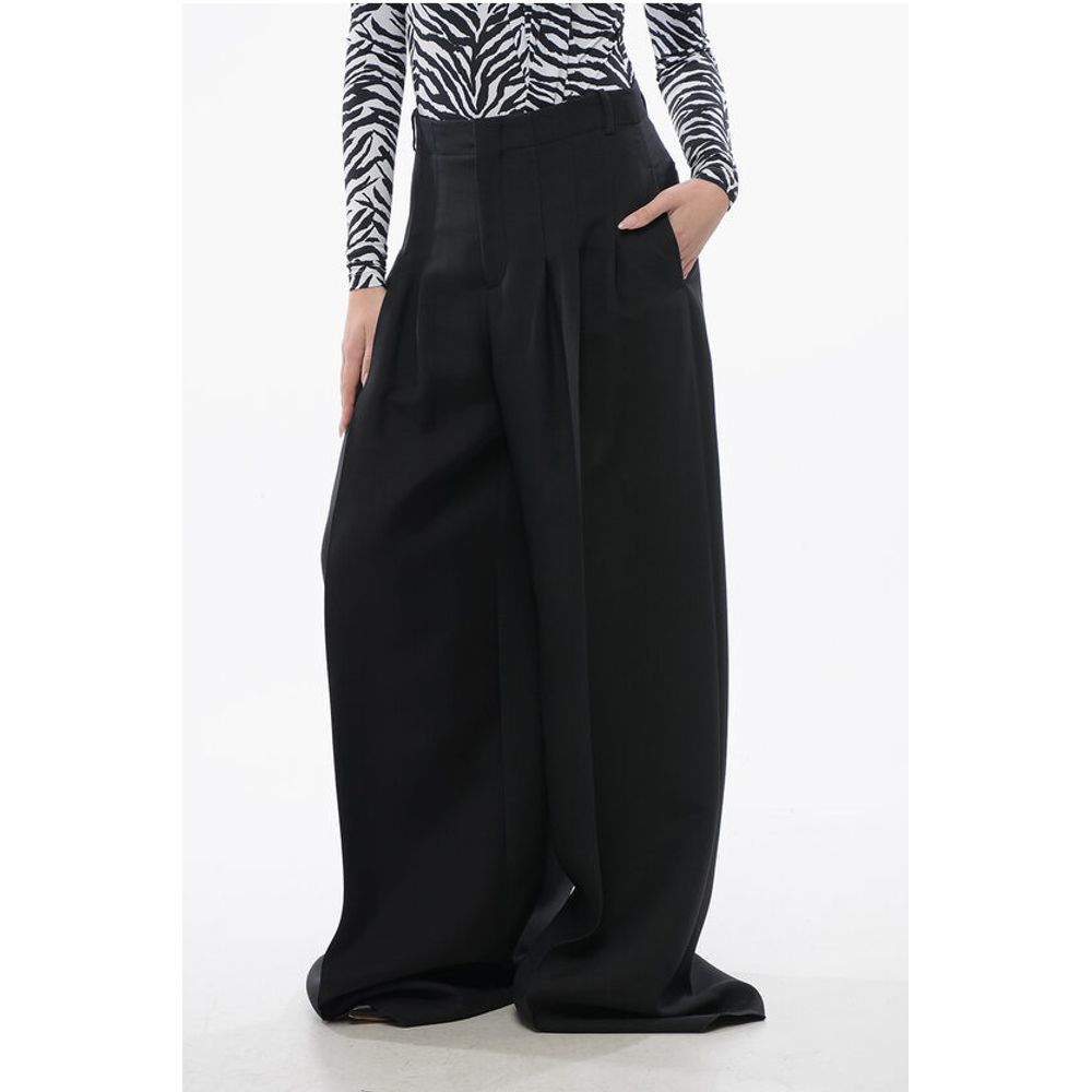 Dior Triple-pleated Palazzo Pants with Flush Pockets