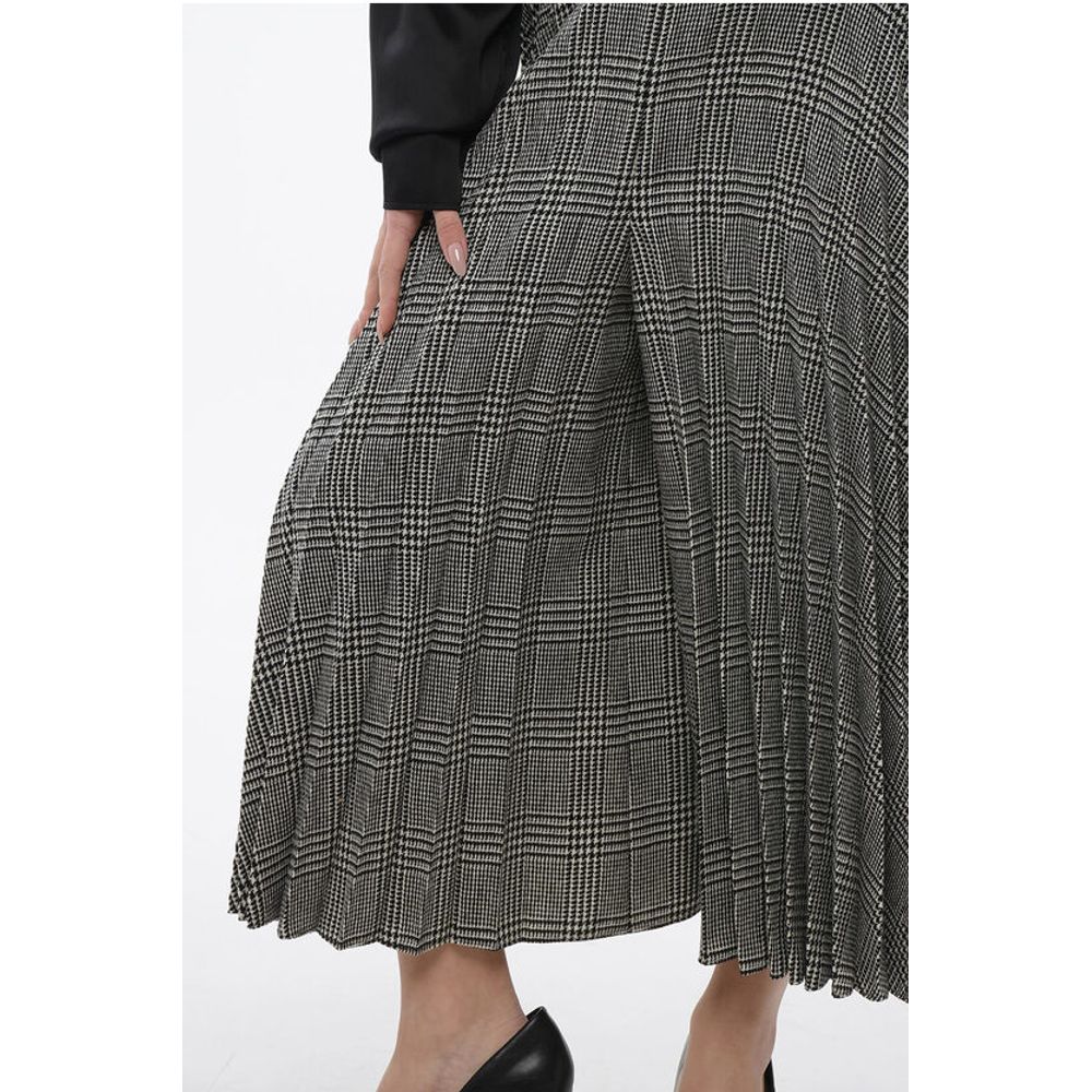 Dior Accordion Wool Blend Gaucho Pants with District Check Patter - Image 3