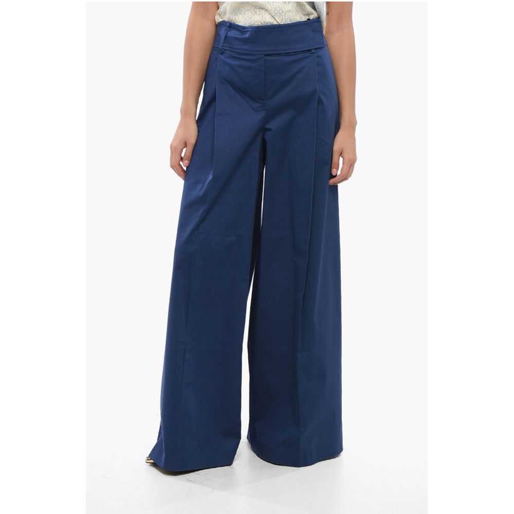 PINKO Single Pleated Palazzo Pants with Hidden Closure