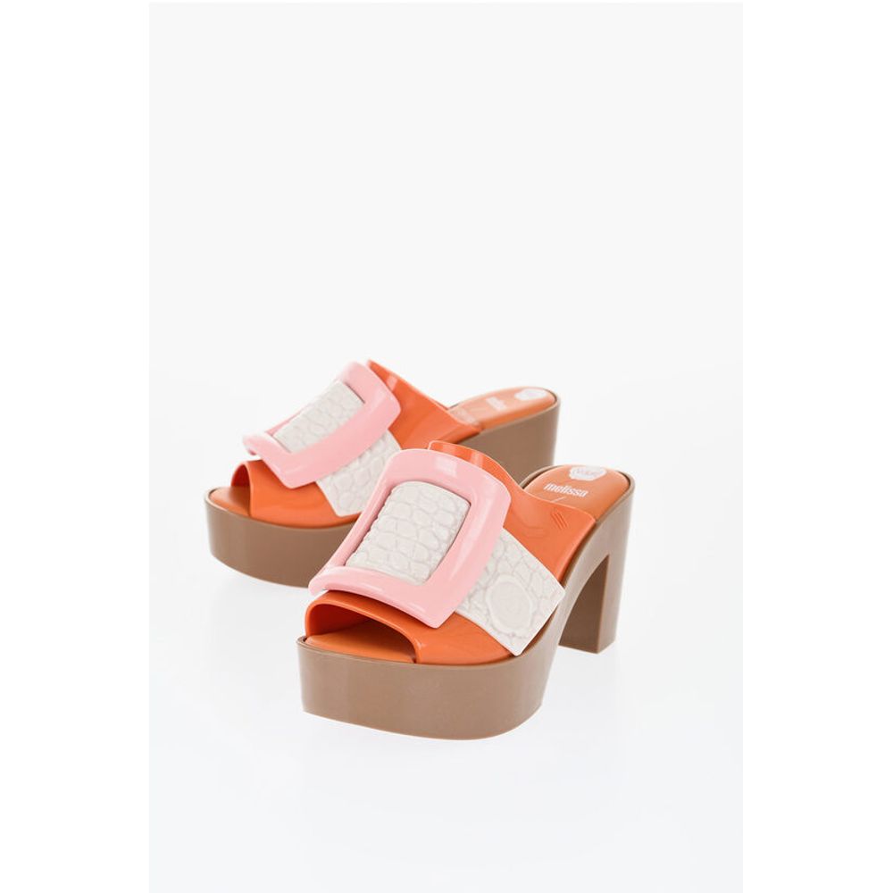 Viktor & Rolf MELISSA Rubber BLOSSOM Mules with Maxi Buckle 10cm