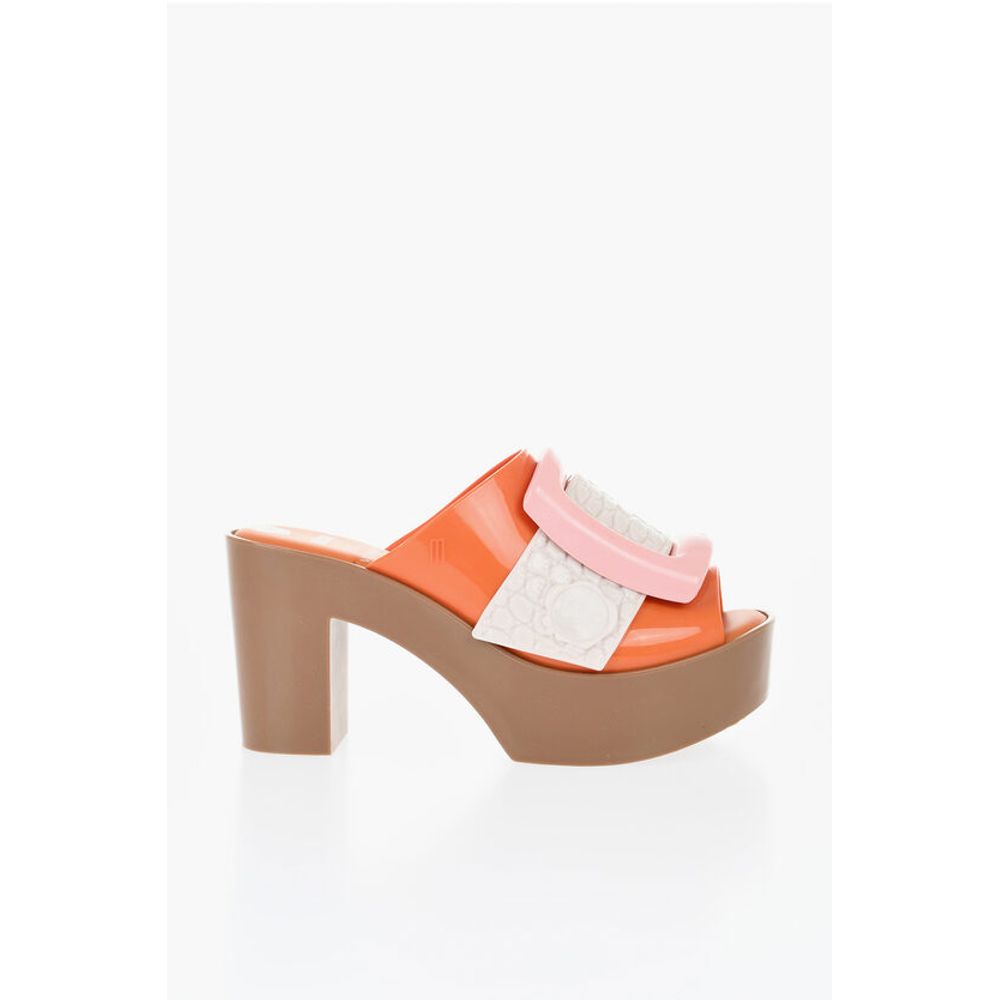 Viktor & Rolf MELISSA Rubber BLOSSOM Mules with Maxi Buckle 10cm - Image 3