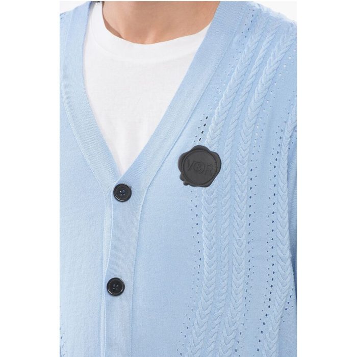 Viktor & Rolf Cotton Blend Cable Knit Cardigan - Image 3