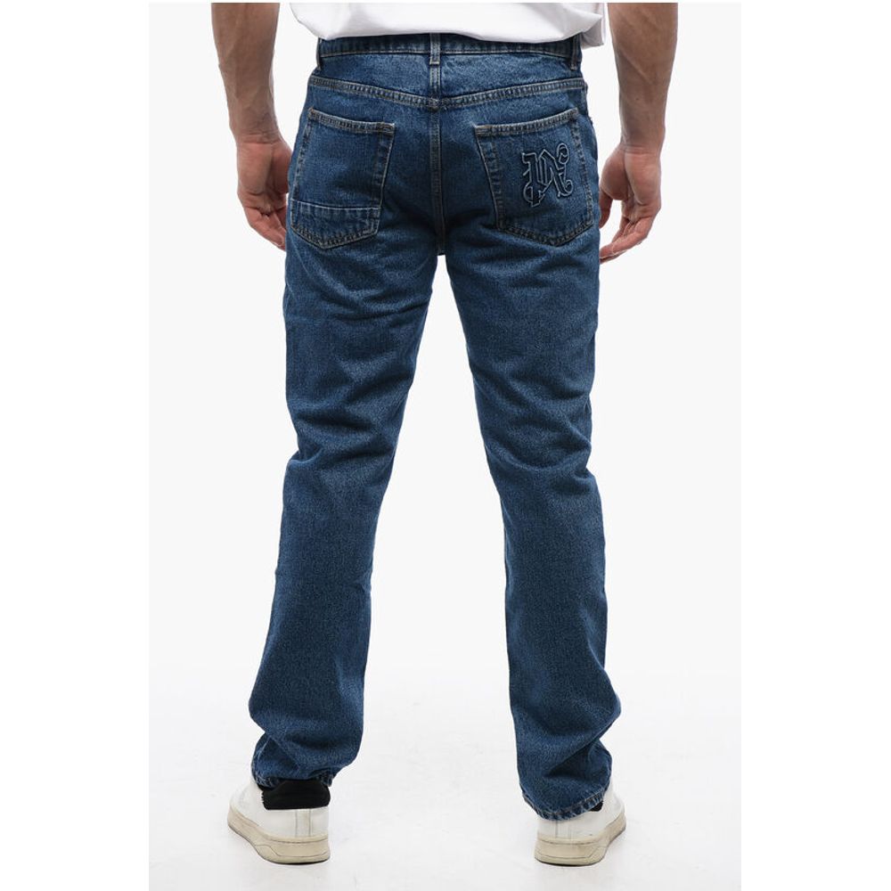 Palm Angels 5-Pocketed Slim Fit Denims with Belt Loops 18cm - Image 2