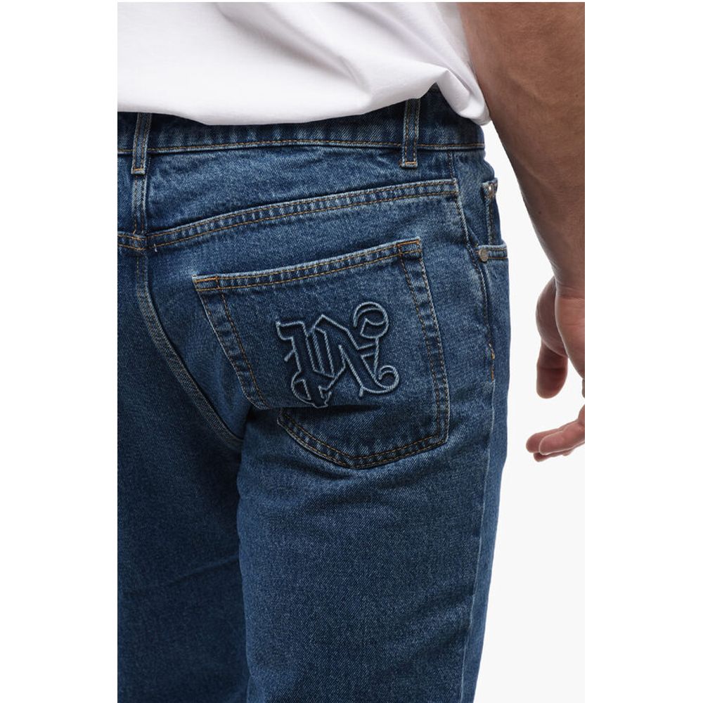 Palm Angels 5-Pocketed Slim Fit Denims with Belt Loops 18cm - Image 3