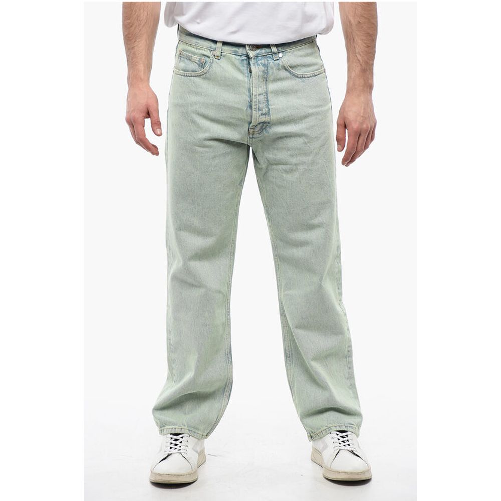 Palm Angels Straight Fit OVERDYE LOGO Denims with Belt Loops 24cm