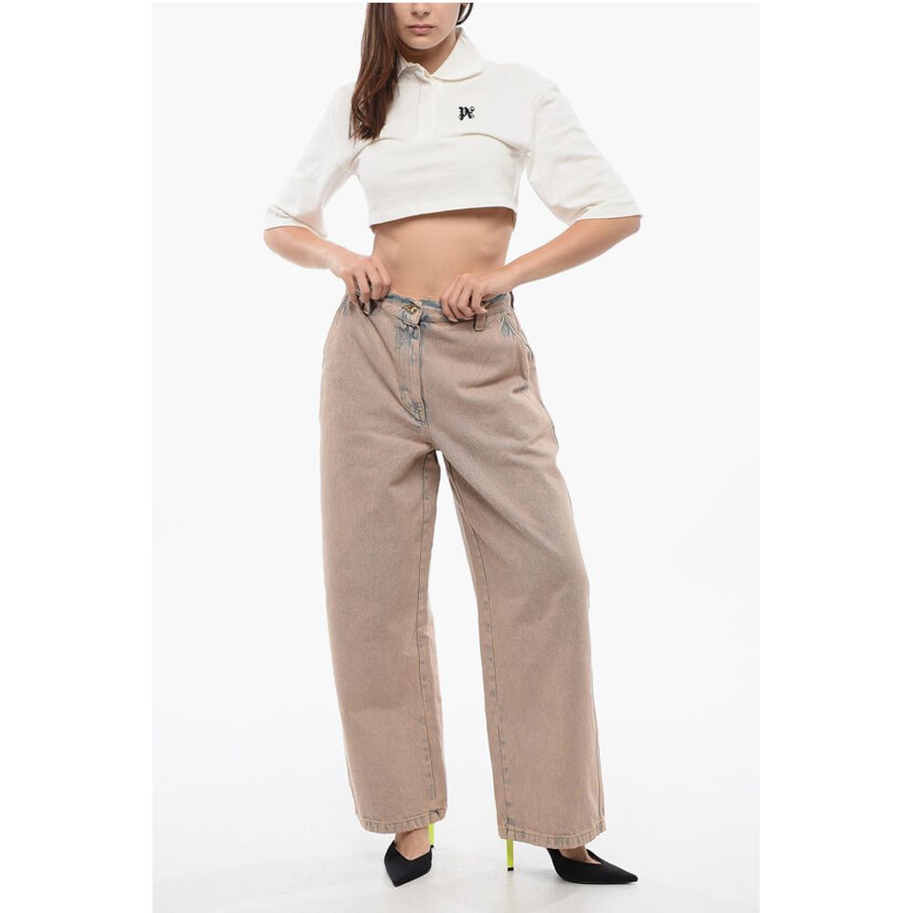 Palm Angels Bi Colore OVERDYE Wide Fit Jeans - Image 4