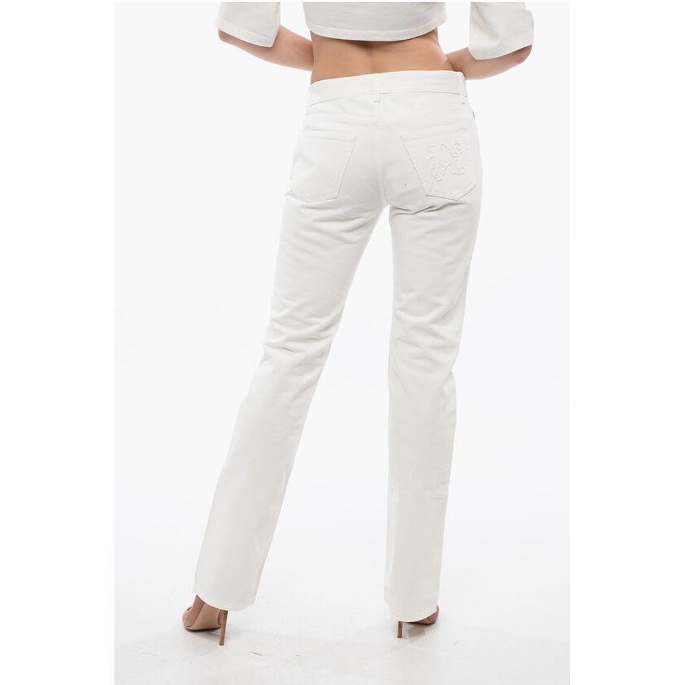 Palm Angels Straight Fit Jeans Embroidered Logo - Image 2