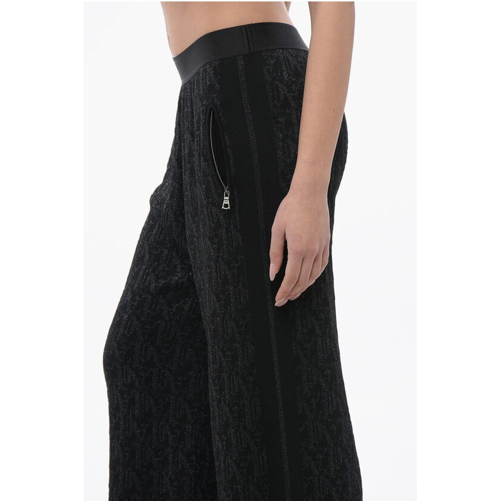 Palm Angels Monogram Lurex Pants with Elastic Waistband - Image 3