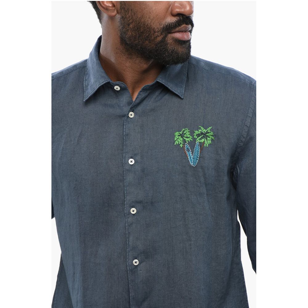 Altea Embroidered Linen Shirt - Image 3