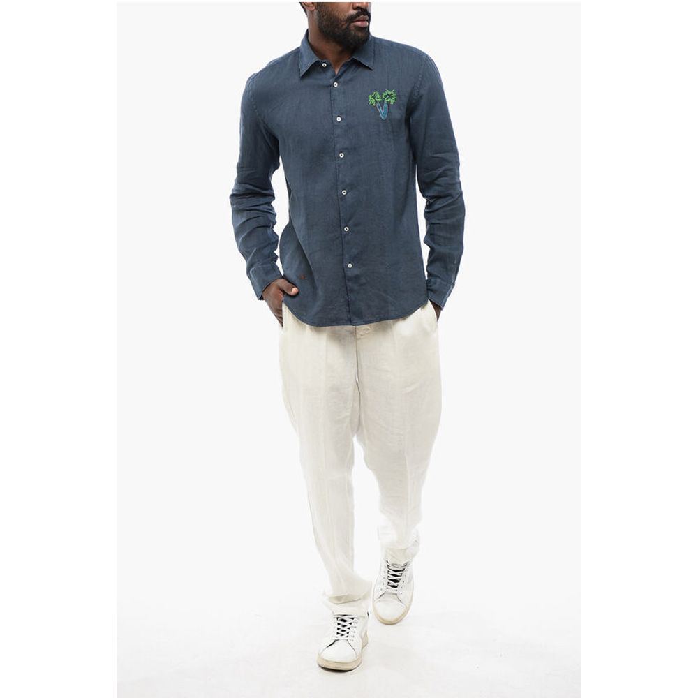 Altea Embroidered Linen Shirt - Image 4