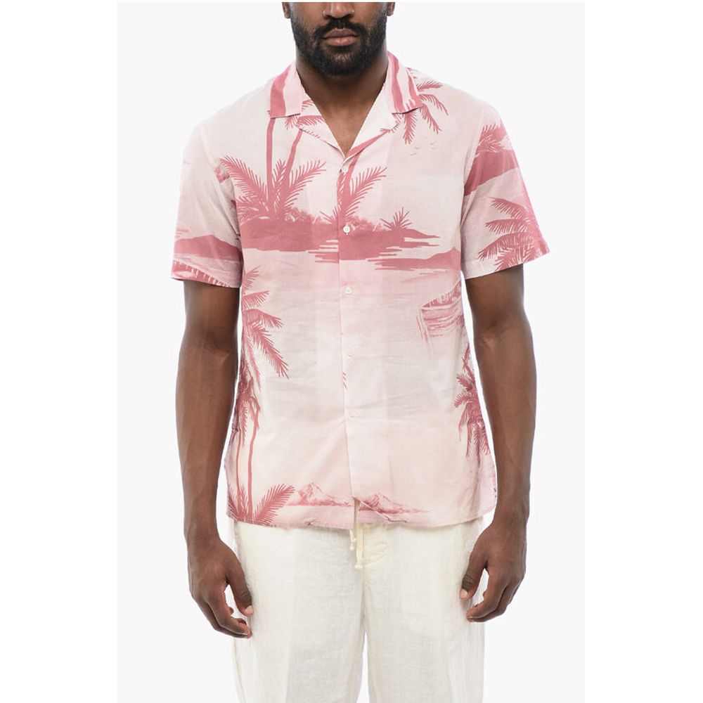 Altea Palms Print Short Sleeved Shirt