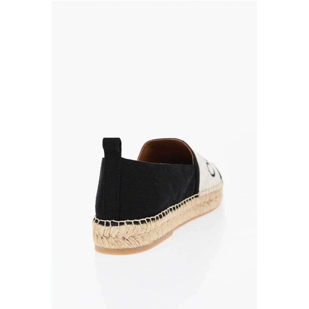 Off-White Linen BOOKISH Slip-On Espadrillas - Image 2