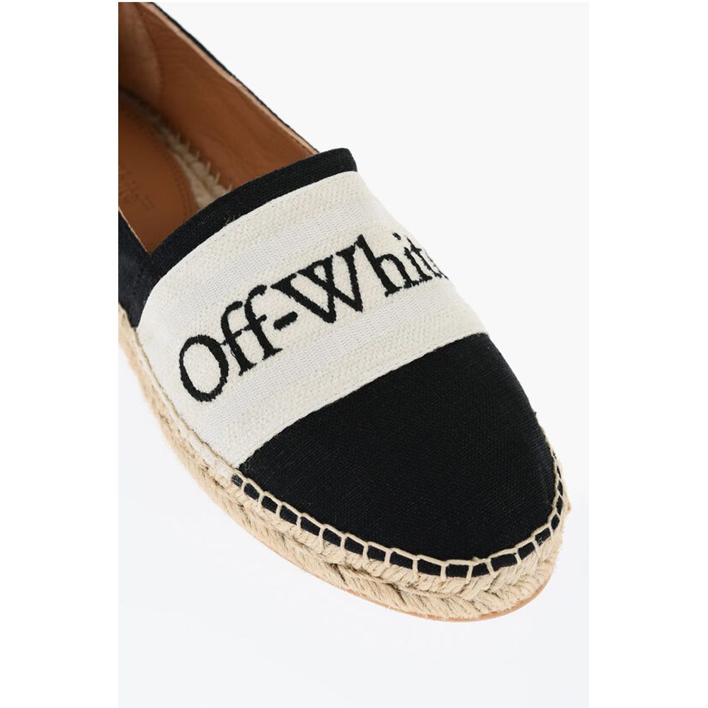 Off-White Linen BOOKISH Slip-On Espadrillas - Image 4