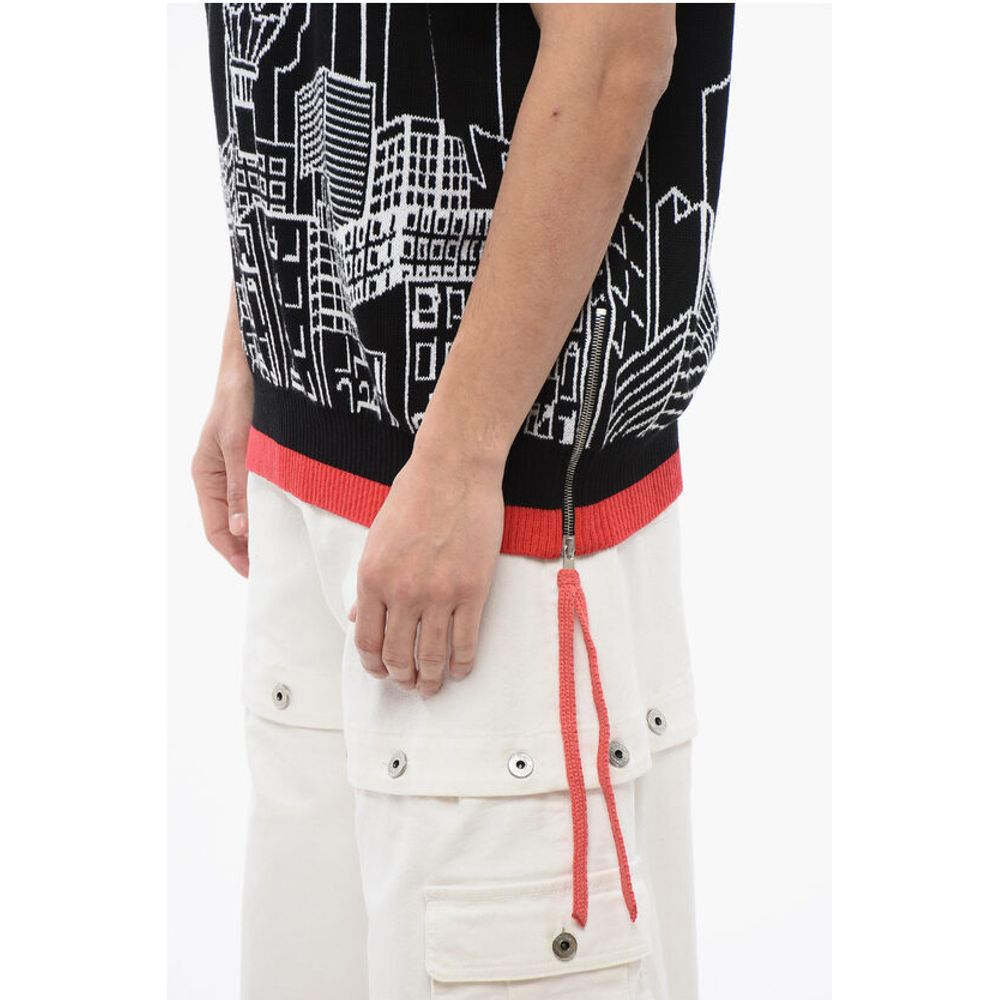 Off-White Embroidered SKYLINE Sleeveless Sweater - Image 3