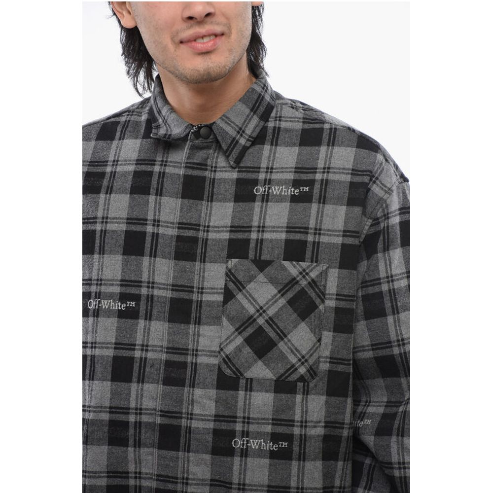 Off-White Checkered Padded Overshirt - Image 3