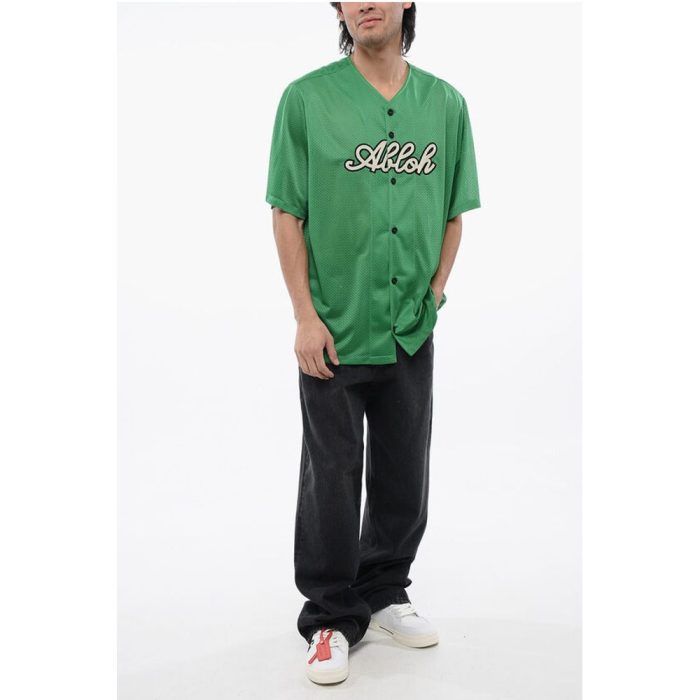 Off-White Embroidered Baseball Mesh T-Shirt - Image 4