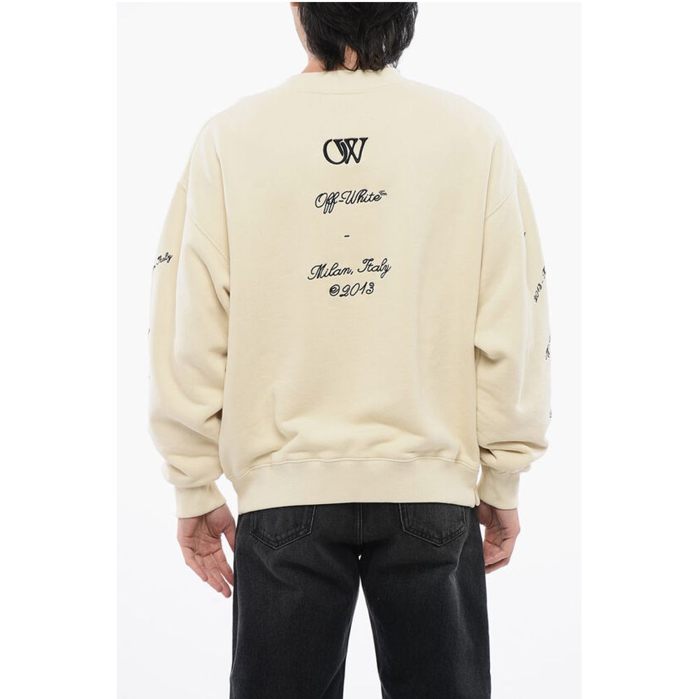 Off-White Skate-Fit Brushed Cotton 23 Crewneck Sweatshirt - Image 2