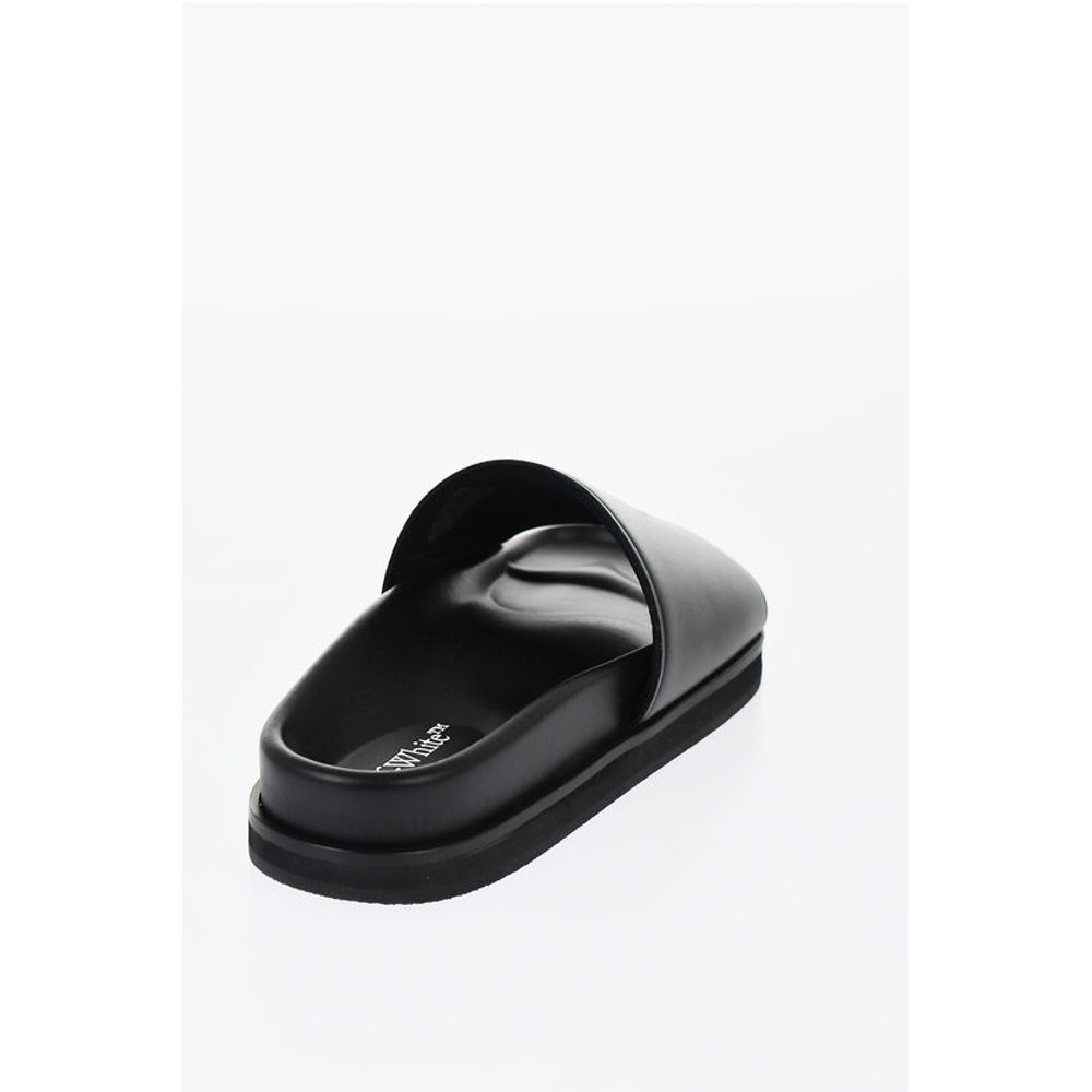 Off-White Leather CLOUD OFF STAMP Slides - Image 2