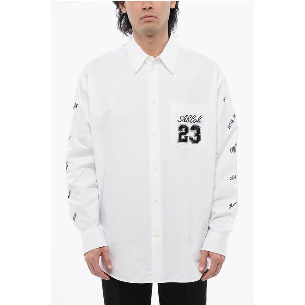 Off-White Oversize Fit 23 Embroidered Shirt