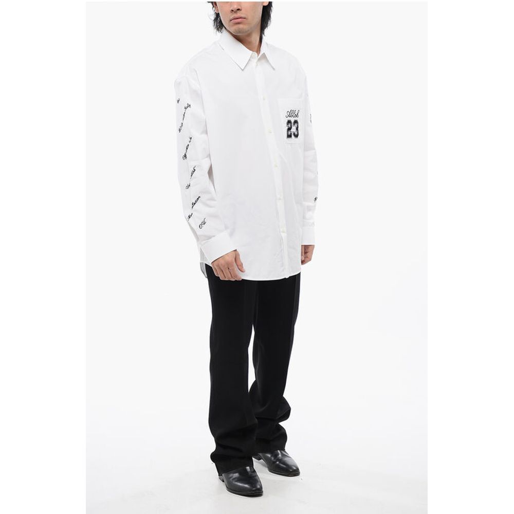 Off-White Oversize Fit 23 Embroidered Shirt - Image 4
