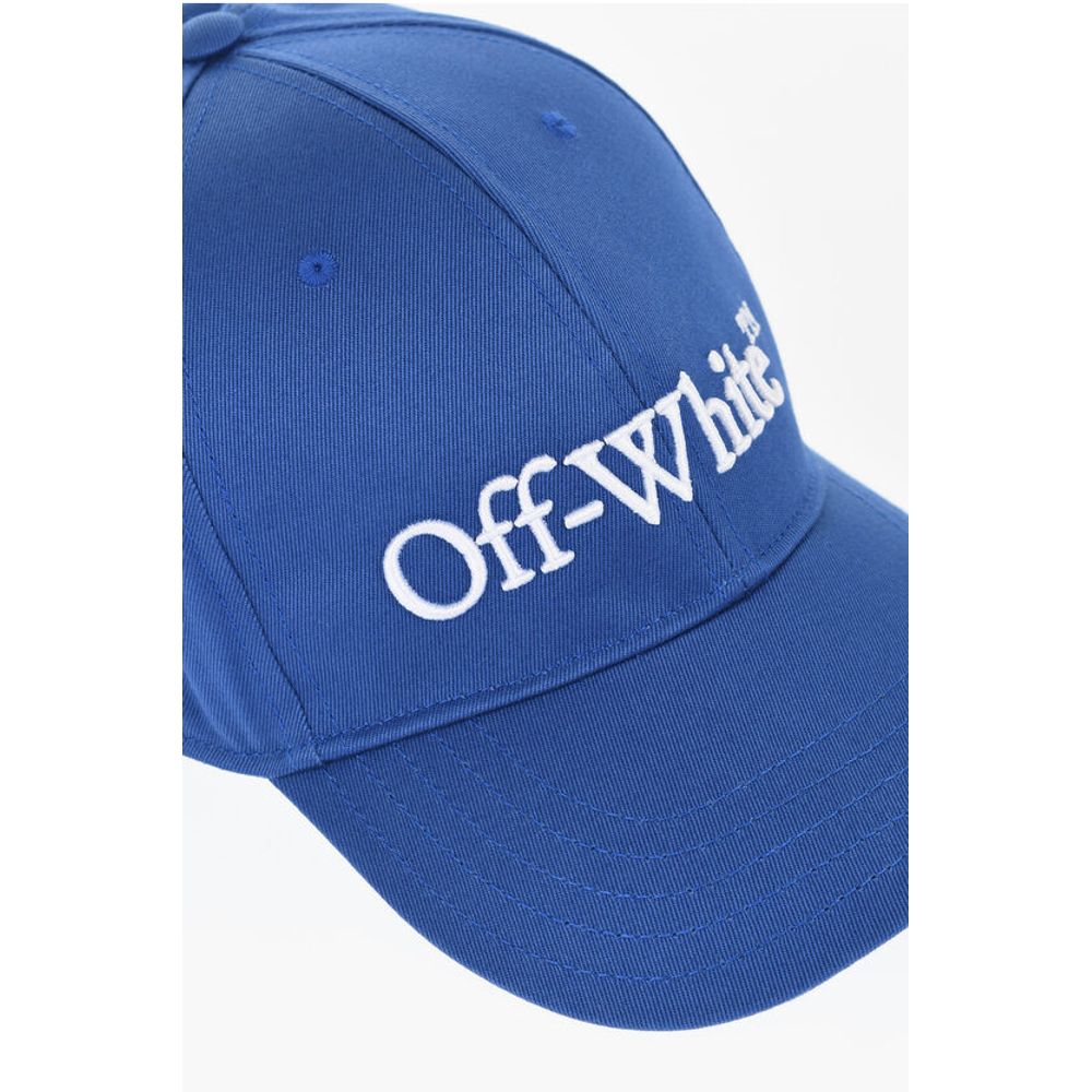 Off-White Solid Color Cap with Embossed Logo - Image 2