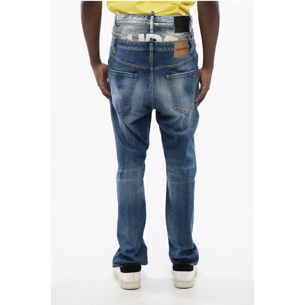 Dsquared² Distressed BURBS Denims with Painted Lettering - Image 2