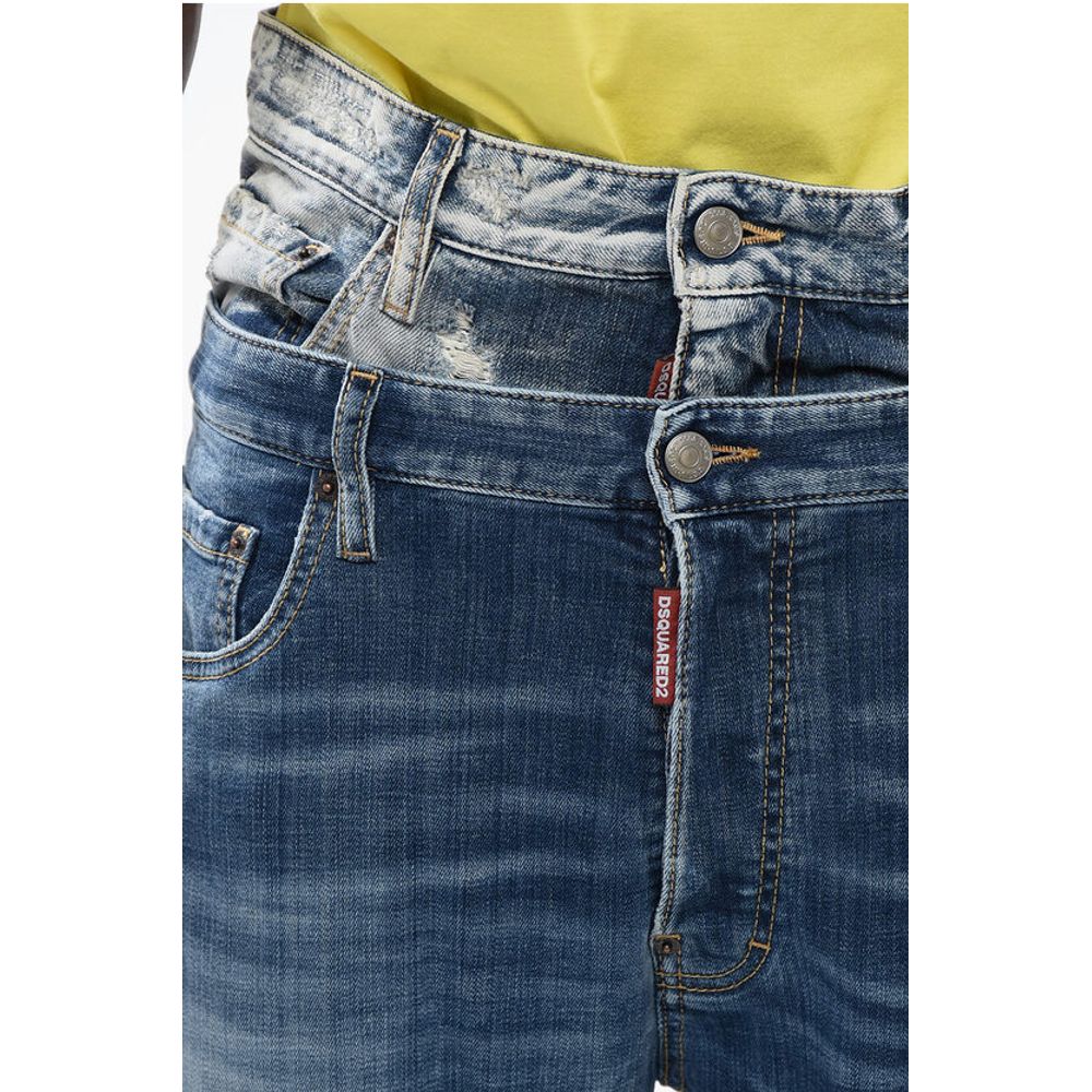 Dsquared² Distressed BURBS Denims with Painted Lettering - Image 3