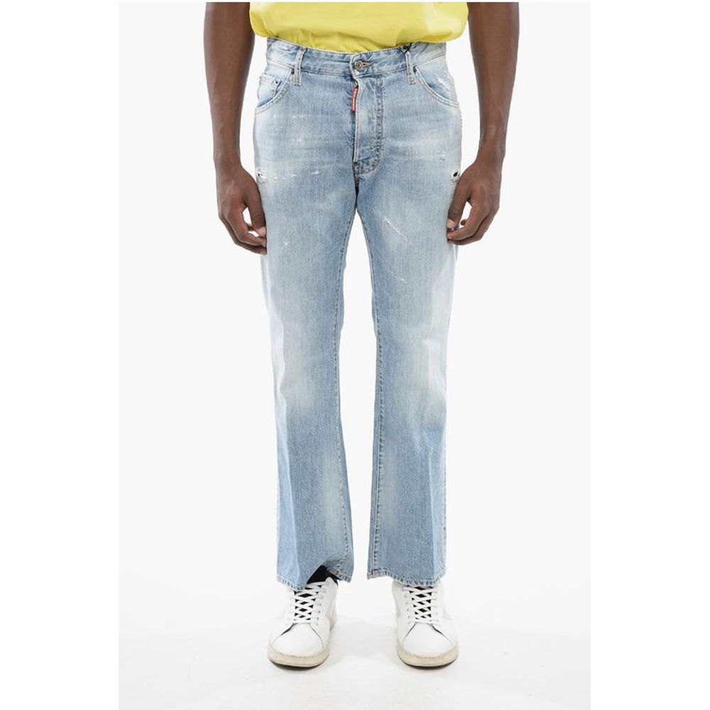 Dsquared² Light-washed Distressed Denims