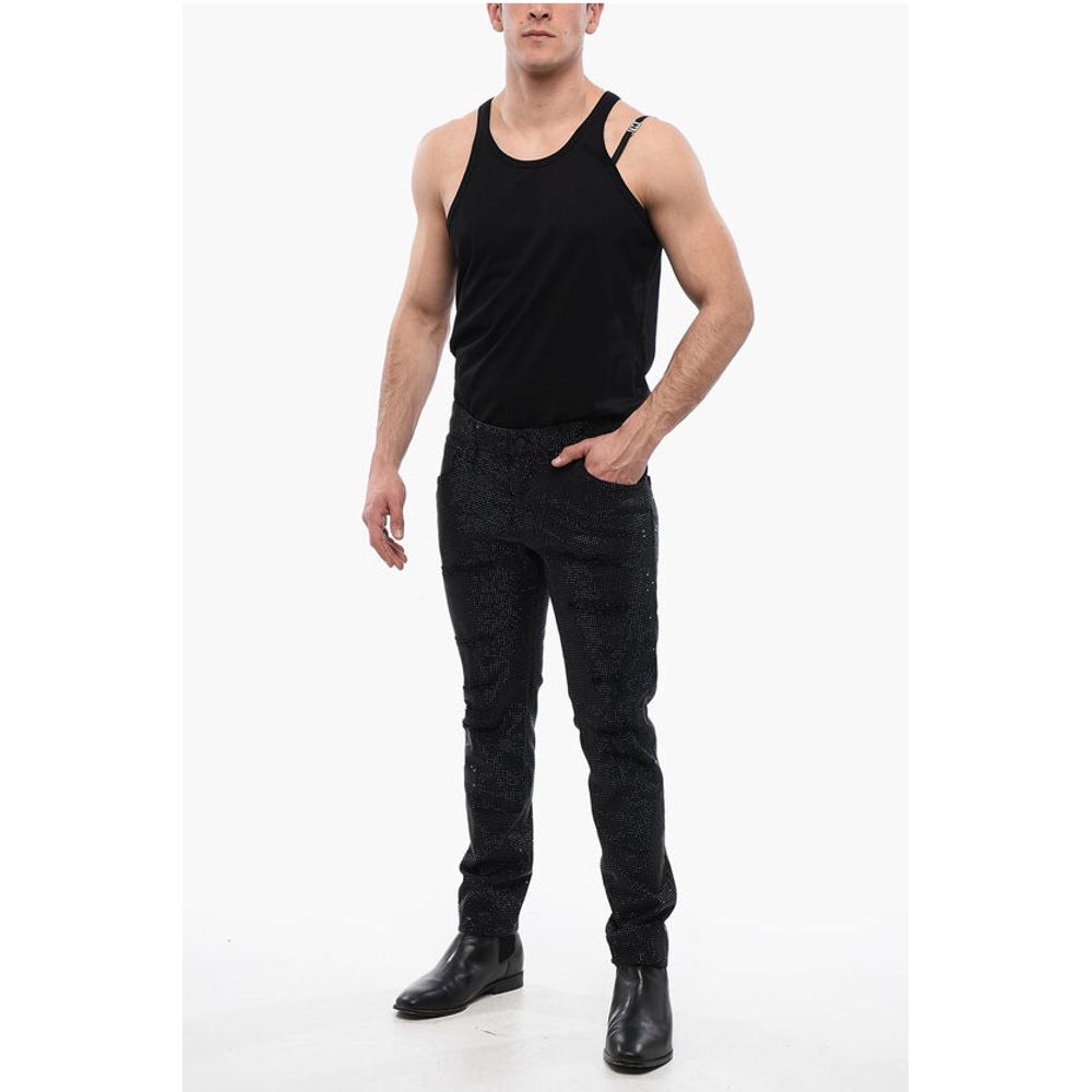 Dsquared² All-over Rhinestoned Denims - Image 5