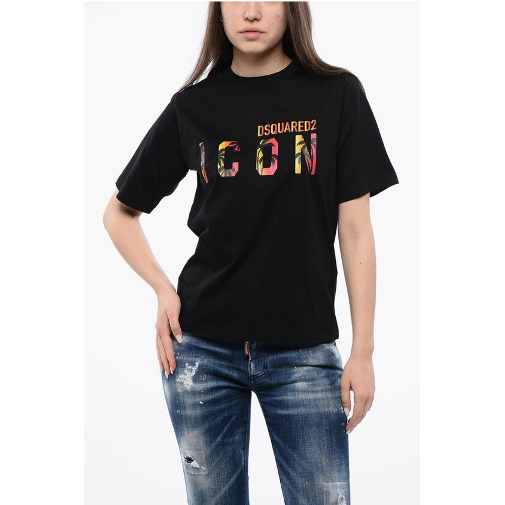 Dsquared² Cotton ICON Crew-neck T-shirt with Gradient Print