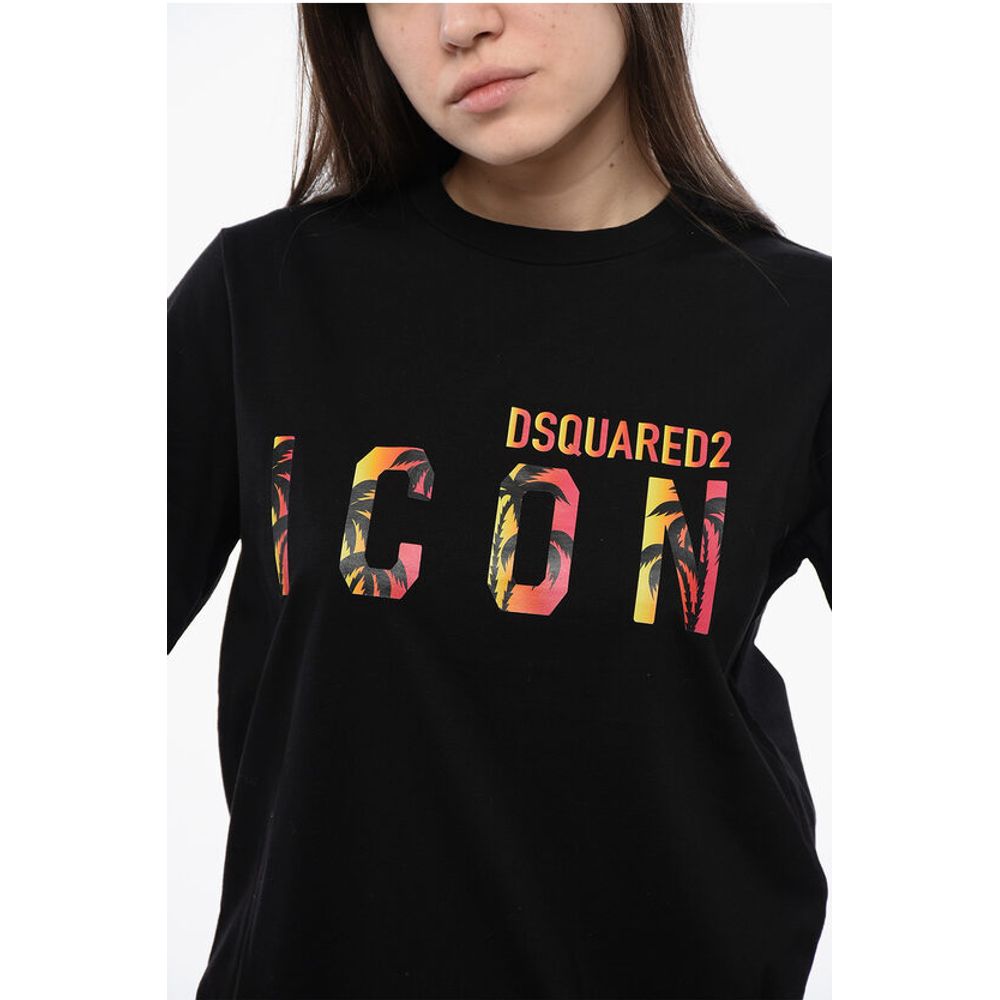 Dsquared² Cotton ICON Crew-neck T-shirt with Gradient Print - Image 3